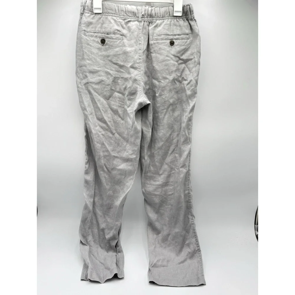 Tasso Elba Men's M Gray 100% Linen Pants 30